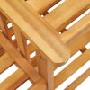 Garden Chairs with Tea Table 62.5"x24"x36.2" Solid Acacia Wood(D0102HEJCJA)
