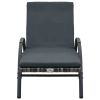 Sun Loungers with Table Poly Rattan Anthracite(D0102HEJY27)