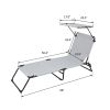Outdoor Folding Three-Fold Camping Bed Gray (With Head Canopy) YF(D0102HEBF1A)
