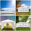 US Stock 3 x 6m Four Sides Waterproof Tent with Spiral Tubes White(D0102HH0IPV)