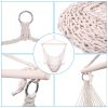 Indoor Outdoor Garden Cotton Hanging Rope Air/Sky Chair Swing Beige Hammocks(D0102HH09FA)