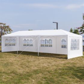 10'x30' Outdoor Canopy Party Wedding Tent,Sunshade Shelter,Outdoor Gazebo Pavilion with 5 Removable Sidewalls Upgraded Thicken Steel Tube(D0102HEV1SU)