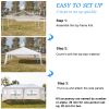 US Stock 3 x 6m Four Sides Waterproof Tent with Spiral Tubes White(D0102HH0IPV)