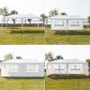 US Stock 3 x 6m Four Sides Waterproof Tent with Spiral Tubes White(D0102HH0IPV)