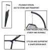 Hanging Egg Swing Chair with Stand Hammock Chair with Soft Cushion and Pillow for Backyard, Garden, Patio XH(D0102HEBL2W)