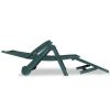 Sun Lounger with Footrest Plastic Green(D0102HEJ2WV)