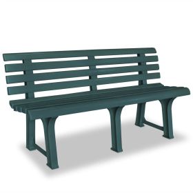 Garden Bench 57.3" Plastic Green(D0102HEJ28Y)