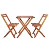 3 Piece Folding Bistro Set Solid Acacia Wood(D0102HEJQRU)