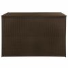 Garden Storage Box Brown 59"x39.4"x39.4" Poly Rattan(D0102HEJLQY)