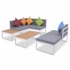 Garden Corner Sofa Set 19 Pieces Aluminum WPC(D0102HEJ93G)