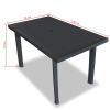 Garden Table Anthracite 49.6"x29.9"x28.3" Plastic(D0102HEJ247)