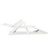 Sun Lounger with Footrest Plastic White(D0102HEJ2WA)