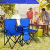 Portable Folding Picnic Double Chair with Umbrella(D0102HPI3TV)