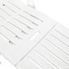 Sun Lounger with Footrest Plastic White(D0102HEJ2WA)