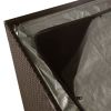 Garden Storage Box Brown 59"x39.4"x39.4" Poly Rattan(D0102HEJLQY)