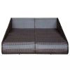 Garden Bed Brown 79.1"x54.7" Poly Rattan(D0102HEJ9RG)