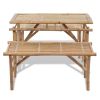 Beer Table with 2 Benches 100 cm Bamboo(D0102HEJP97)