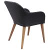 Outdoor Chairs with Cushions 2 pcs Poly Rattan Black(D0102HEJQNV)