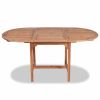 Extending Garden Table (43.3"-63")x31.5"x29.5" Solid Teak Wood(D0102HEJ0AV)