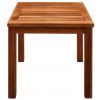 Sun Lounger with Table Solid Acacia Wood and Textilene(D0102HEJPKV)