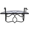 Hanging Balcony Table Black and White Mosaic(D0102HEJEIU)