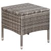 3 Piece Bistro Set Poly Rattan Gray(D0102HEJQ0W)