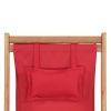 Folding Beach Chair Fabric and Wooden Frame Red(D0102HEJQHG)