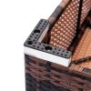 Outdoor Fully Equipped Weaving Rattan Sofa Set with 2pcs Corner Sofas  XH(D0102HE4F8Y)