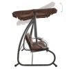 Outdoor Swing Bench with Canopy Coffee(D0102HETIVA)