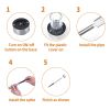 24pcs 5W High Brightness Solar Power LED Lawn Lamps with Lampshades White & Silver(D0102HHV2UG)