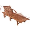 Sun Loungers 2 pcs with Table Solid Acacia Wood(D0102HE08PG)