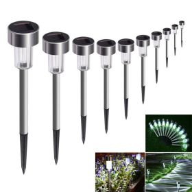 10pcs Garden Outdoor Stainless Steel LED Solar Landscape Path Lights Yard Lamp(D0102HHJ3FV)