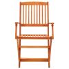 3 Piece Folding Outdoor Dining Set Solid Eucalyptus Wood(D0102HPZLCW)