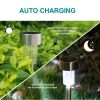 10pcs Garden Outdoor Stainless Steel LED Solar Landscape Path Lights Yard Lamp(D0102HHJ3FV)