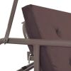 Outdoor Convertible Swing Bench with Canopy Coffee(D0102HEJ2G7)