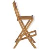 Folding Outdoor Bar Stools 2 pcs Solid Teak Wood(D0102HEJGSV)