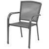 Stackable Garden Chairs 2 pcs Steel Gray(D0102HEJ9IY)