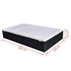 Double Sun Lounger with Cushion Poly Rattan Black(D0102HEJPTY)