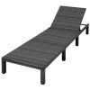 Sun Lounger with Cushion Poly Rattan Black(D0102HEJ9NV)