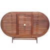 7 Piece Outdoor Dining Set Solid Acacia Wood(D0102HEJPN7)