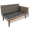 4 Piece Garden Lounge Set with Cushions Poly Rattan Gray(D0102HEJIN7)