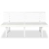 Garden Bench 57.3" Plastic White(D0102HEJ28G)