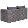 Garden Corner Sofas 2 pcs Gray Poly Rattan(D0102HEJQU7)