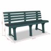 Garden Bench 57.3" Plastic Green(D0102HEJ28Y)