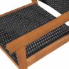 5 Piece Outdoor Dining Set Poly Rattan Black and Brown(D0102HEJQG7)