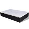 Double Sun Lounger with Cushion Poly Rattan Black(D0102HEJPTY)