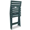 3 Piece Folding Bistro Set Plastic Green(D0102HEJ287)