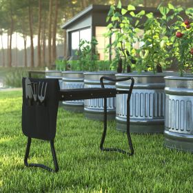 Foldable Garden Kneeler - Padded Gardening Bench for Kneeling or Sitting with Removable Tool Bag Pouch(D0102HPMT5G)