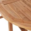 Extending Garden Table (43.3"-63")x31.5"x29.5" Solid Teak Wood(D0102HEJ0AV)