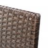 3 Piece Garden Lounge Set with Cushions Poly Rattan Brown(D0102HEJE4G)